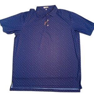 Peter Millar Mens Classic Fit Fairway Par Golf Tee Performance Mesh Polo XL NWOT